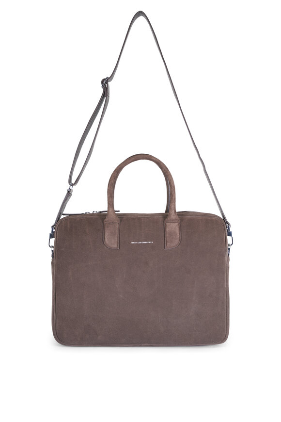 Want Les Essentiels Lesage Chocolate Suede Computer Bag - view 1