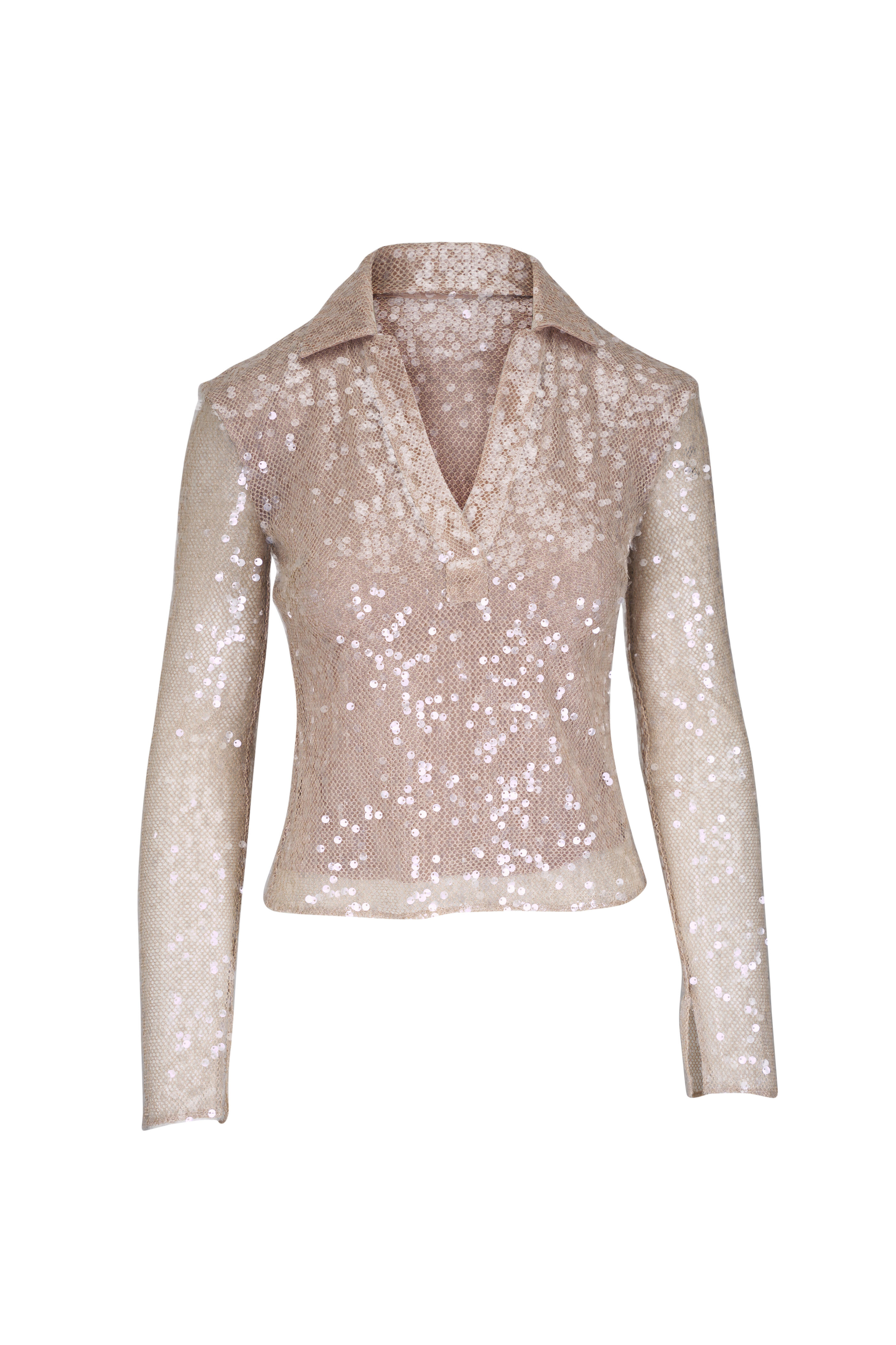 Veronica Beard - Meryl Crochet Sequin Blouse - view 1
