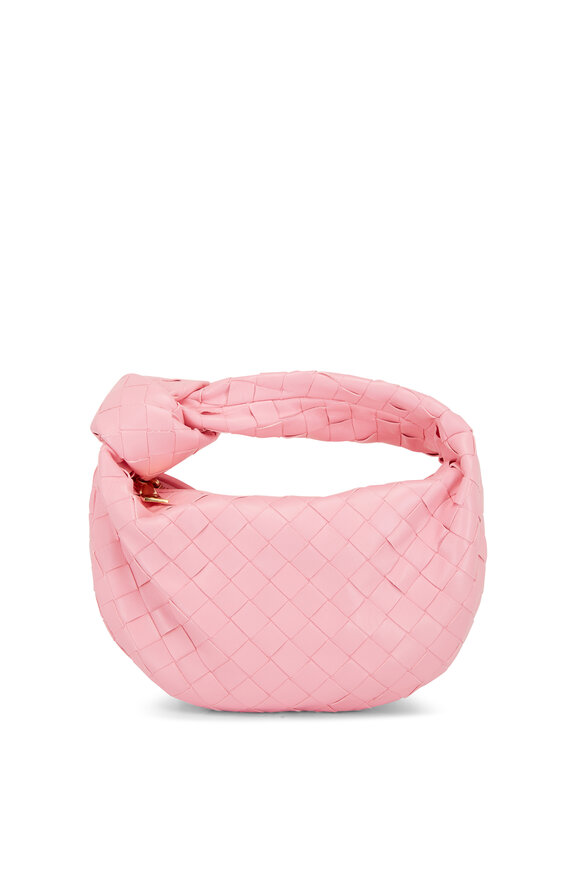Bottega Veneta - Jodie Peachy Pink Woven Napa Leather Mini Knot Bag