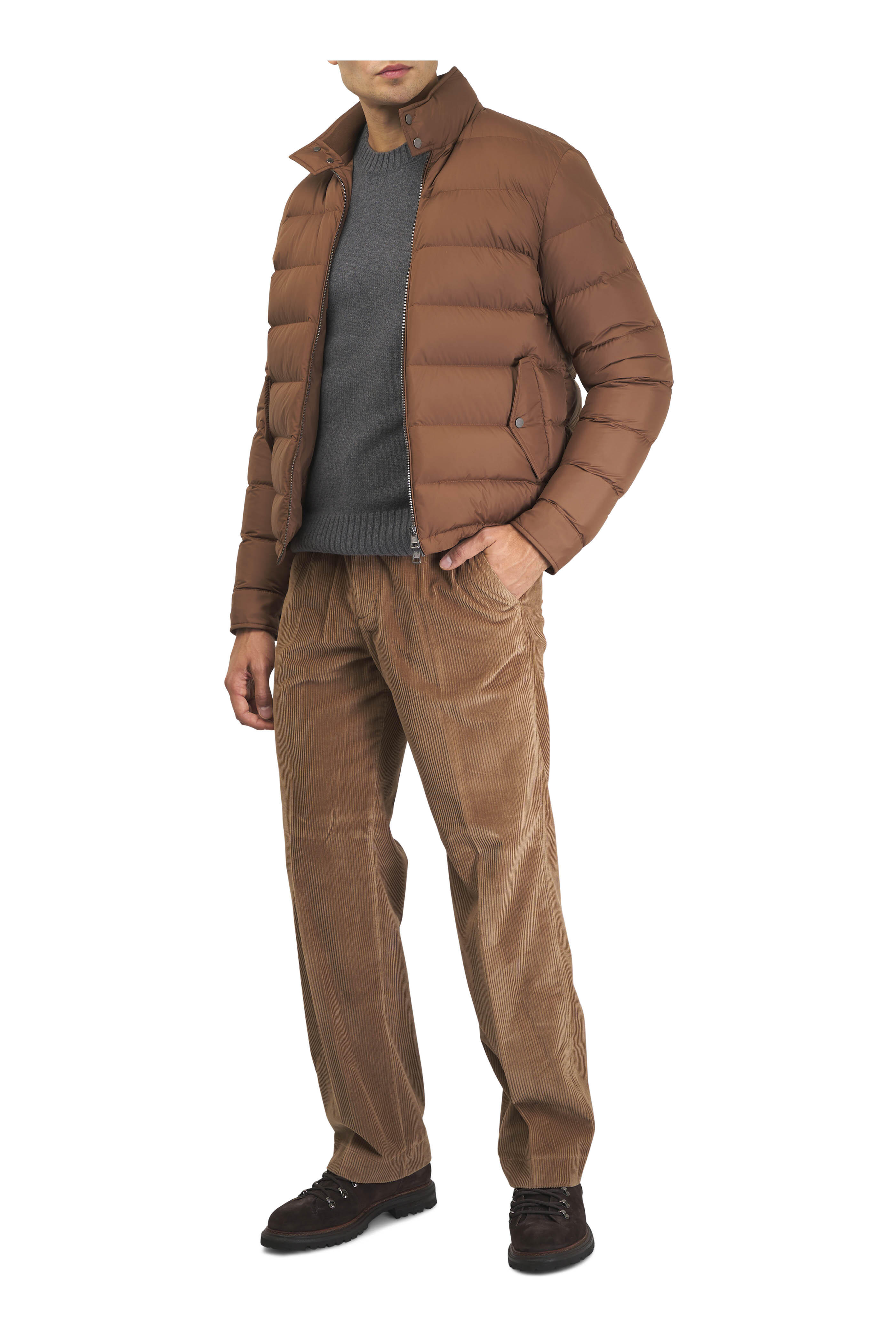Moncler - Phrier Brown Quilted Down Jacket