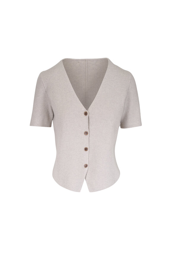 Lisa Yang Helly Oyster Cashmere Cardigan - view 1