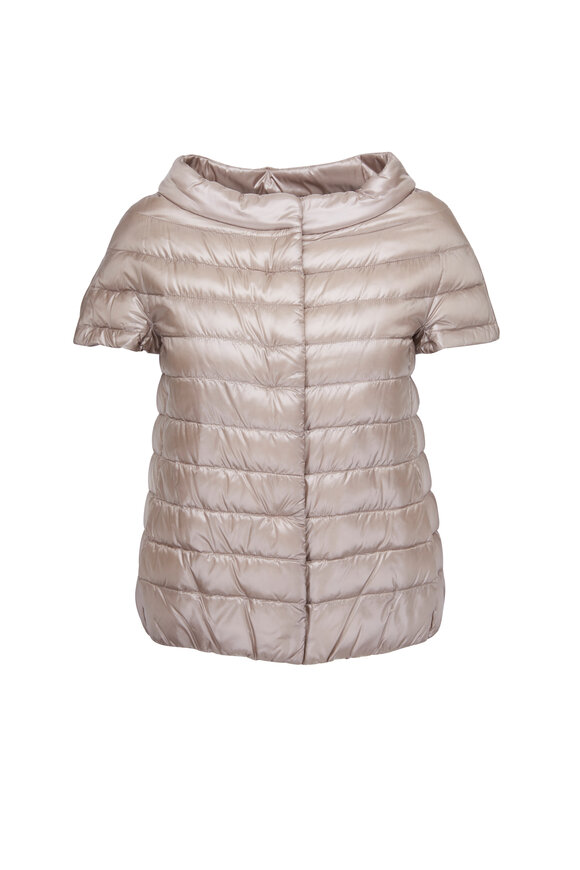 Herno Taupe Short Sleeves Puffer Jacket