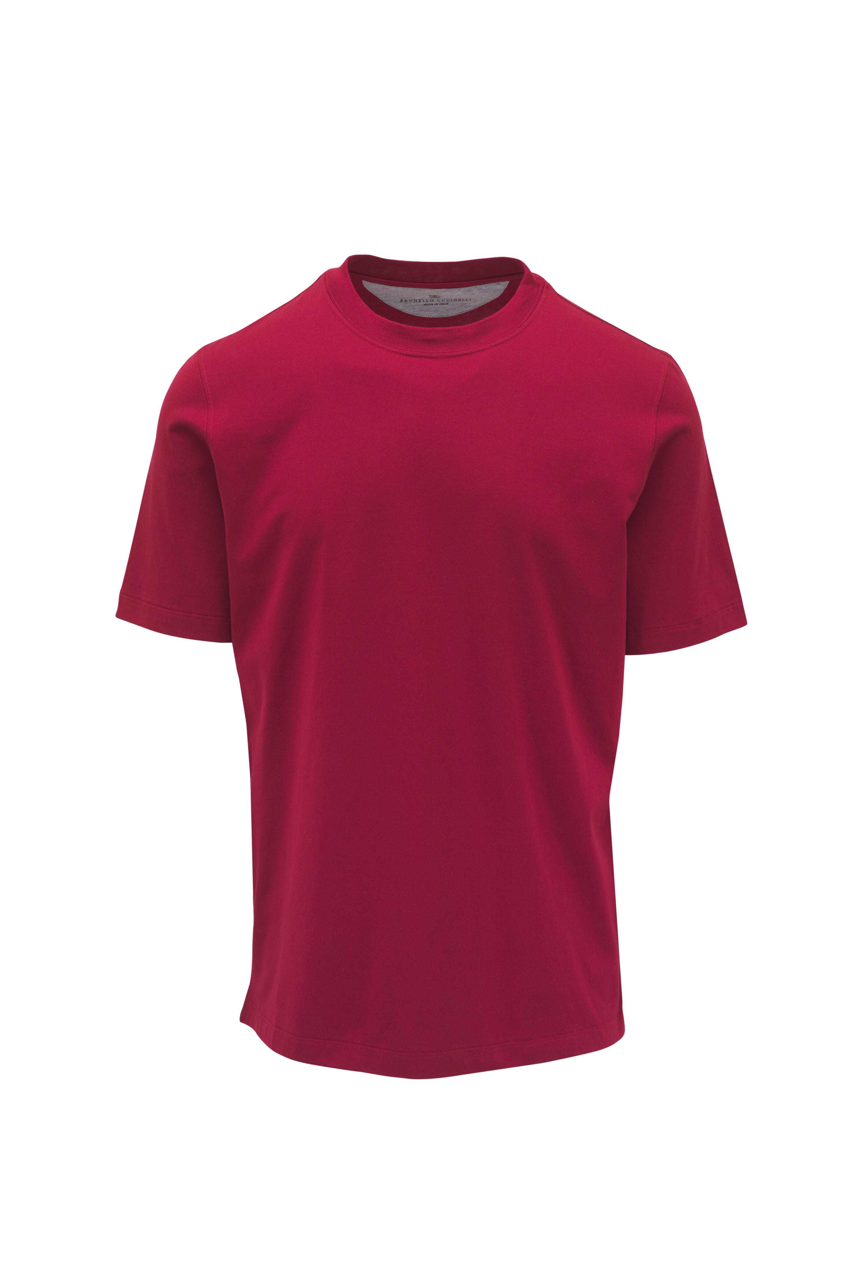 Brunello Cucinelli - Red Cotton Crewneck Tee
