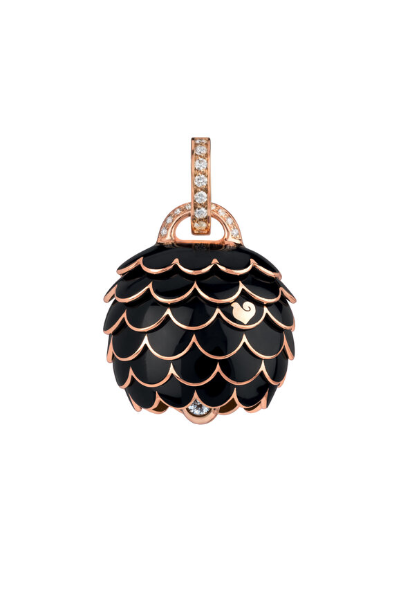 Chantecler Black Enamel Campanella Charm