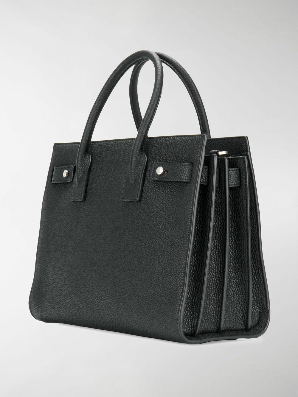 Saint Laurent - Sac De Jour Black Bonded Leather Baby Bag