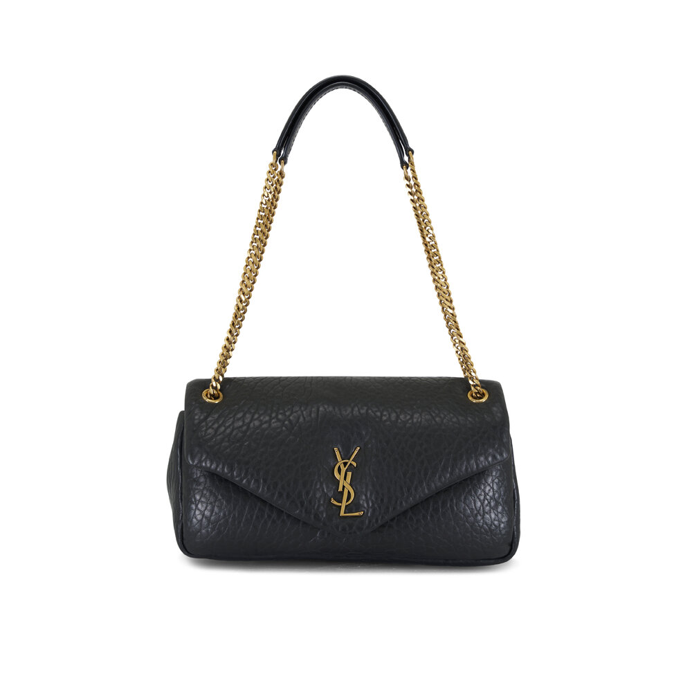 ショルダーバッグ・ポシェット SAINT LAURENT MEDIUM CALYPSO SHOULDER BAG Dark green Calypso medium padded leather shoulder bag