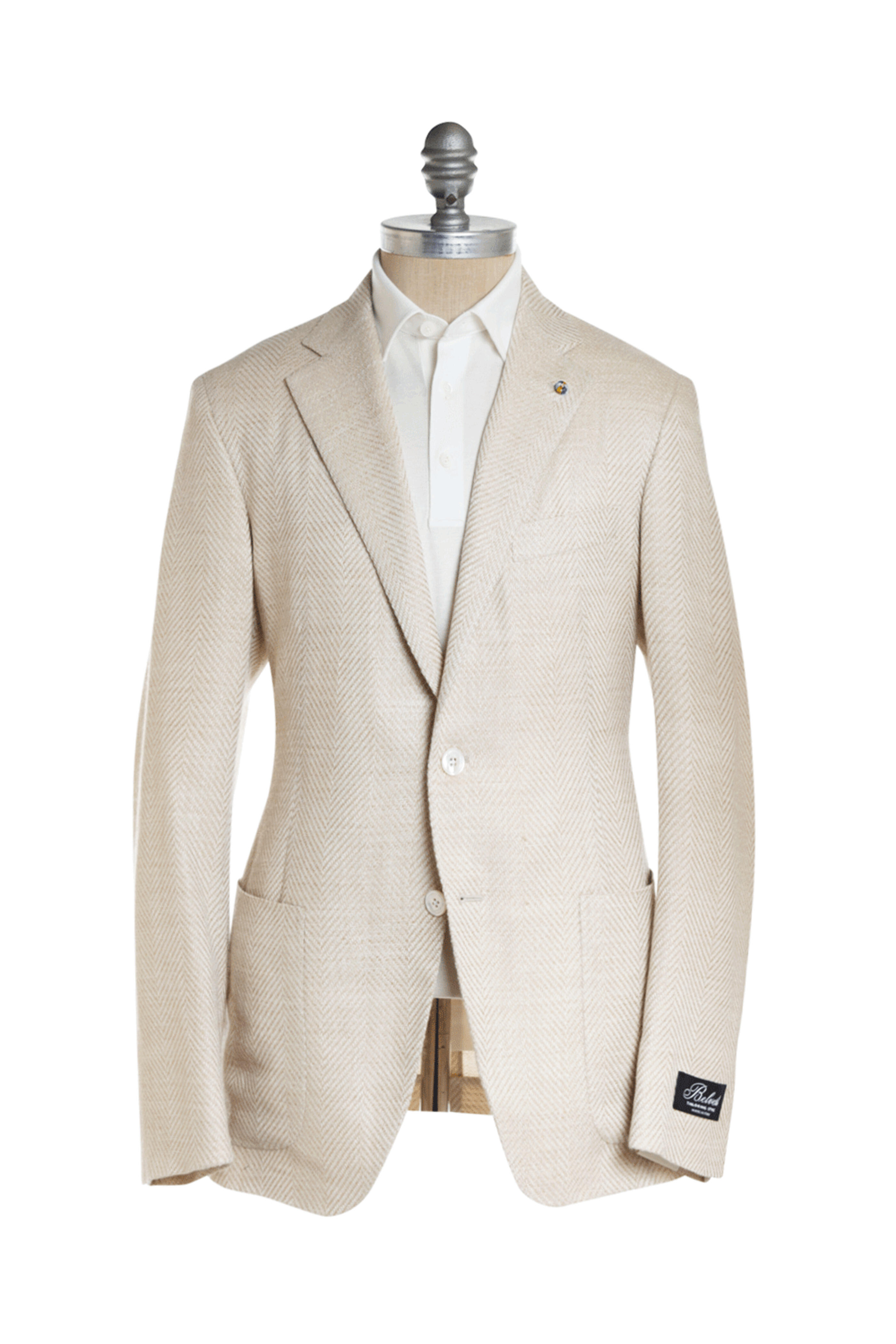 Belvest - Camel and Ivory Chevron Sportcoat