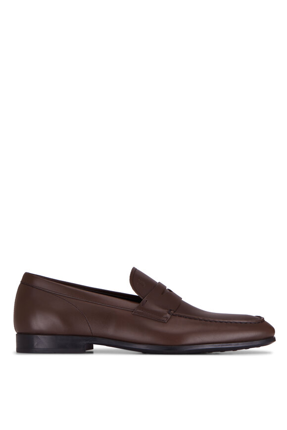 Tod's Dark Brown Leather Loafer - view 3