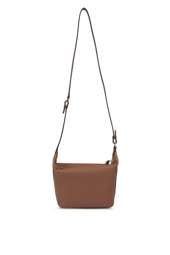Valextra Mini Mochi Brown Leather Top Handle Bag - view 2