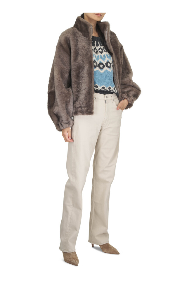 Designer outfit featuring Levy Camoscio Beige Suede Bootie, 55mm, Kent St Bone Jean and 2 other pieces