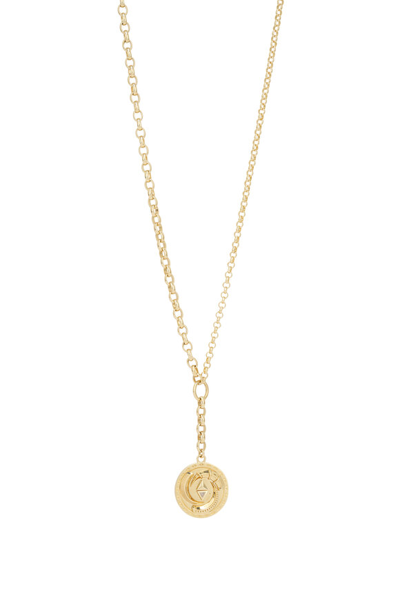 Foundrae 18k Yellow Gold Diamond Protection Claw Necklace