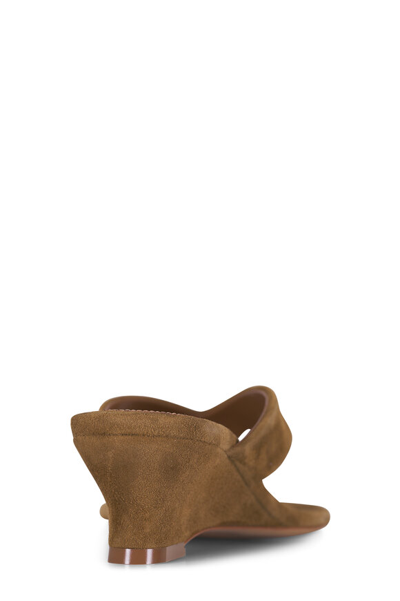 Le Monde Béryl Micro Taupe Suede Wedge Thong Sandal, 40mm - view 4