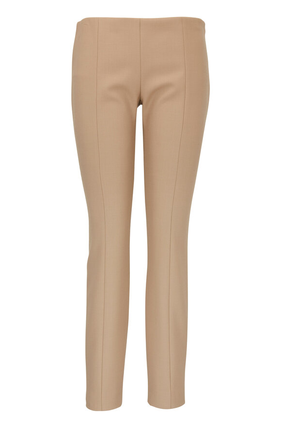 The Row - Kosso Khaki Double Wool Bi-Stretch Legging