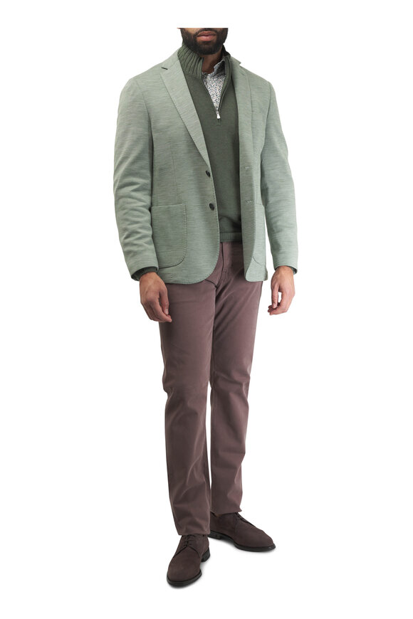 Maurizio Baldassari - Mint Wool Jersey Sportcoat