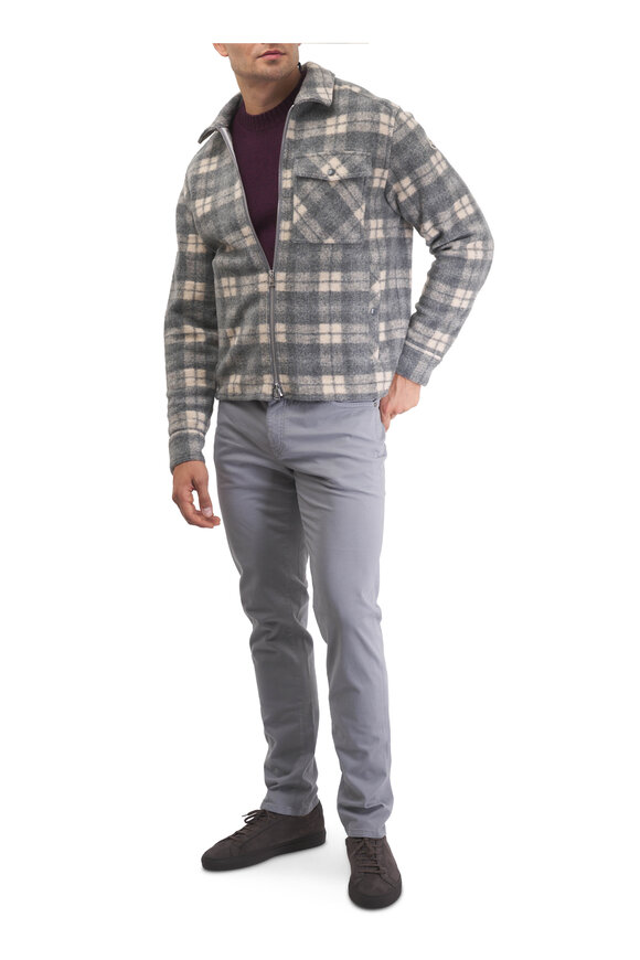 Barmas Dean Gray Cotton Twill Five Pocket Pant - view 2