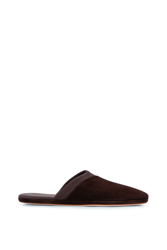 John Lobb - Knighton Dark Brown Suede Slipper