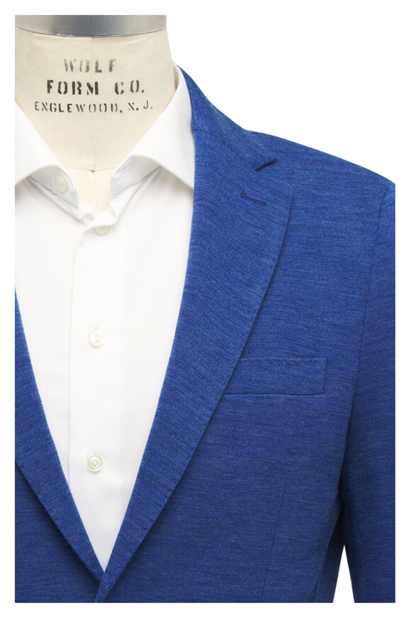 Maurizio Baldassari French Blue Wool Jersey Sportcoat