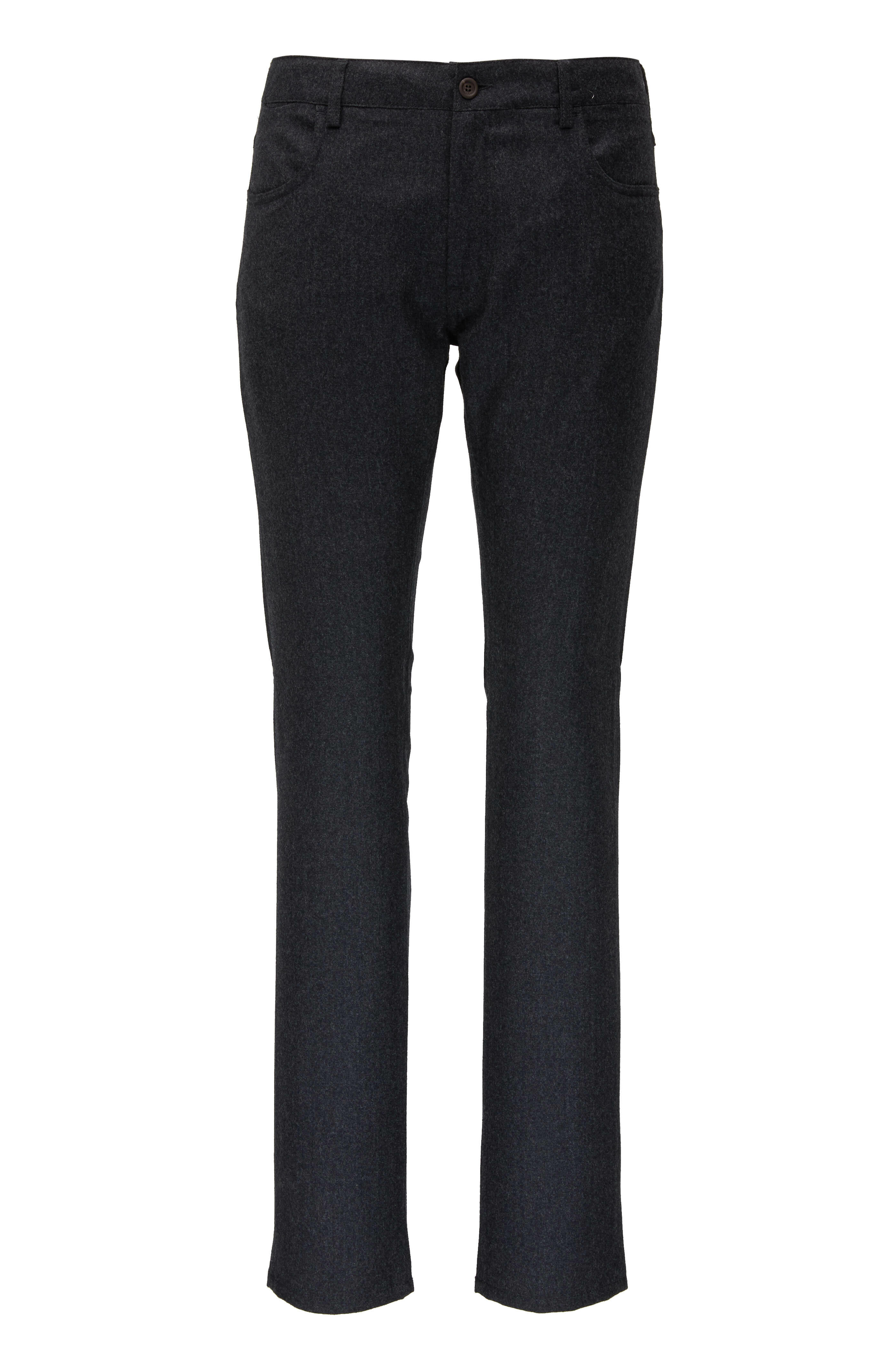 Canali - Charcoal Grey Wool Five Pocket Pant