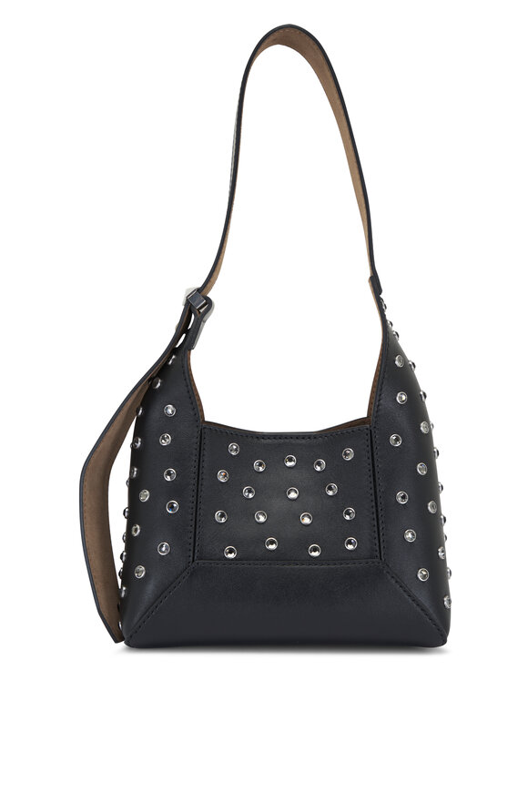 Jimmy Choo - Diamond Black Leather Crystal Hobo