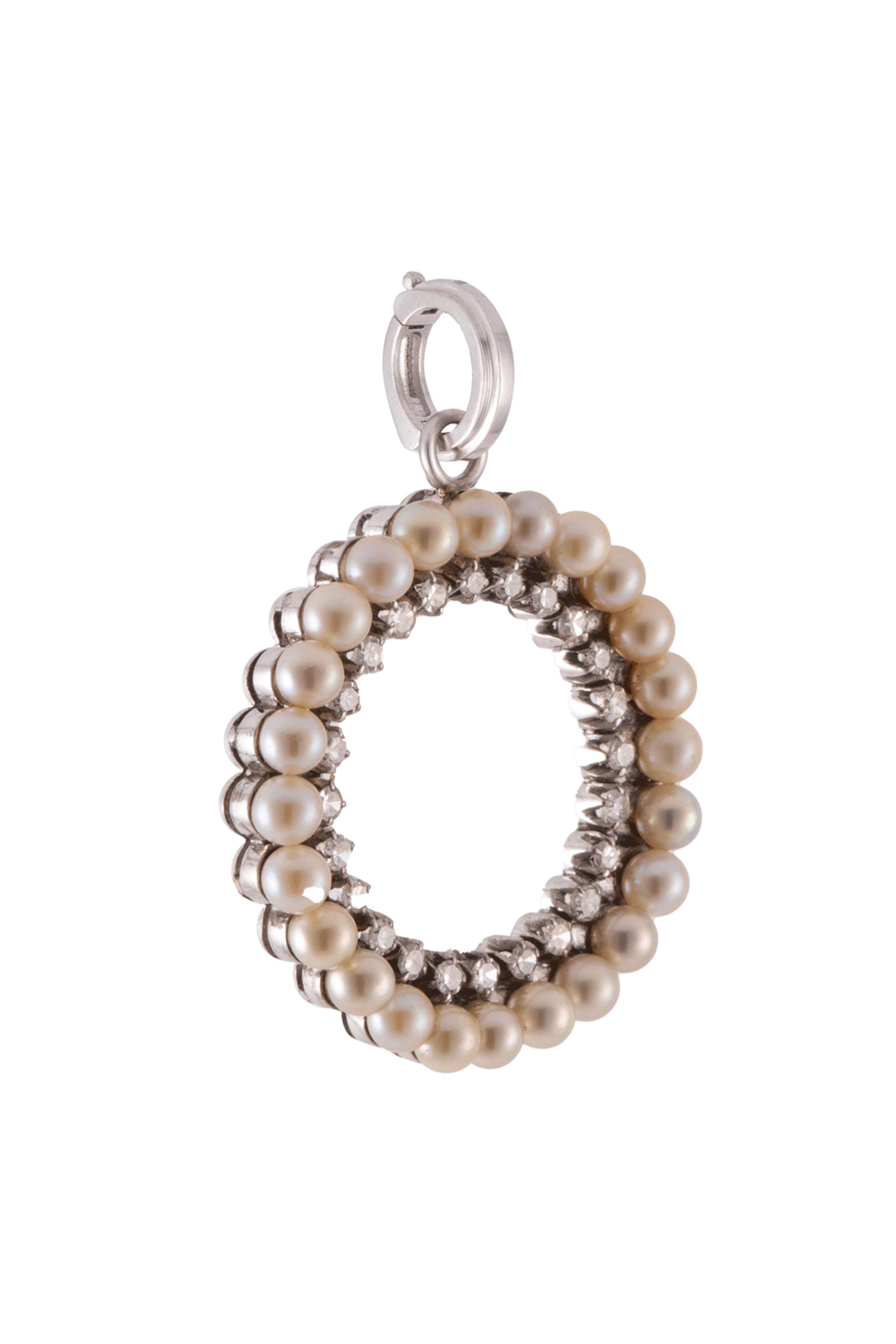 Sylva & Cie - Vintage Component Diamond & Pearl Pendant - view 2