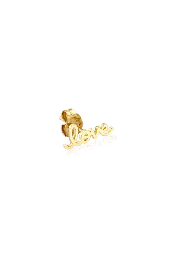 Sydney Evan - Tiny Pure Love Script Single Stud Earring