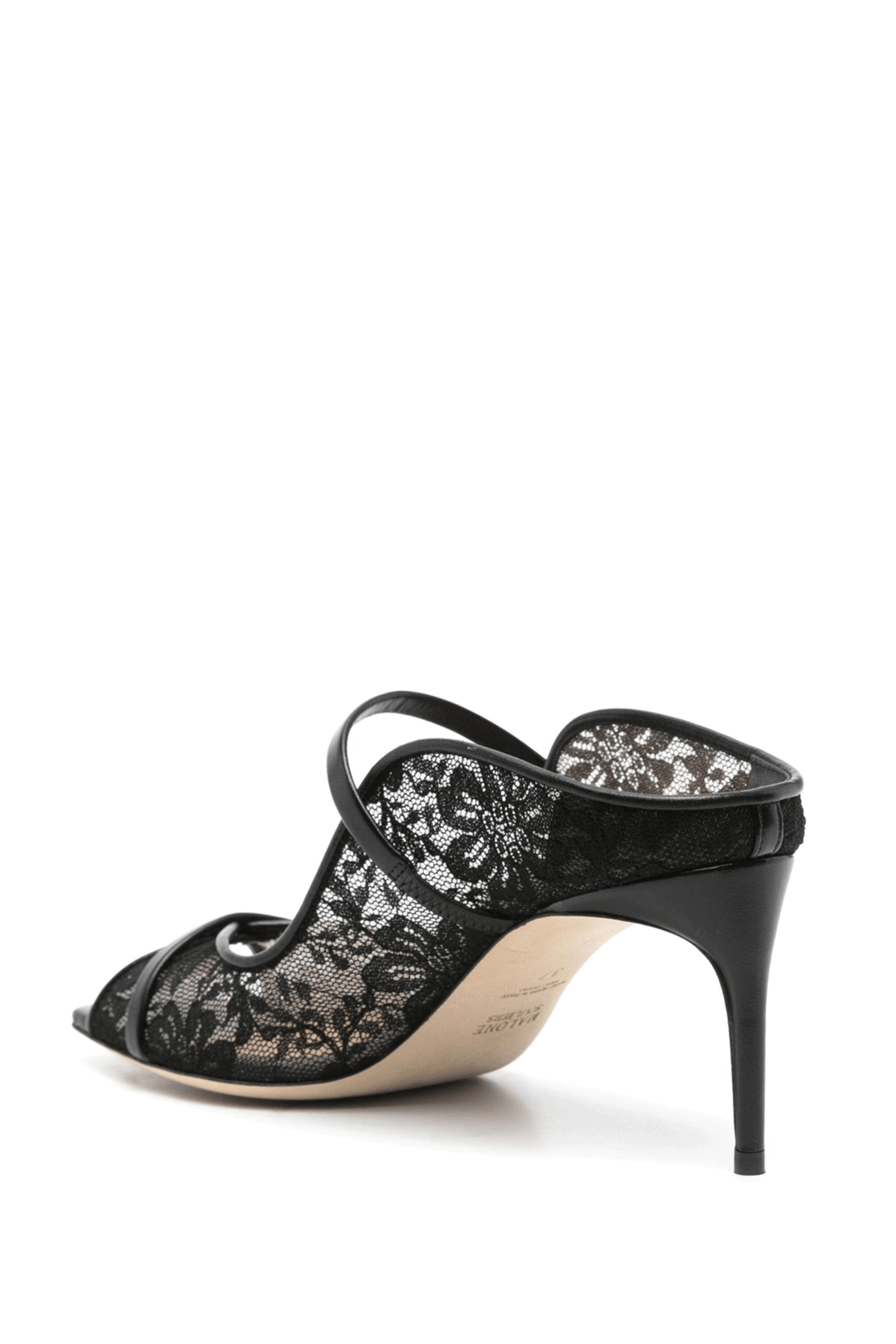 Malone Souliers - Noah Lace Mesh 70 Sandal in Black