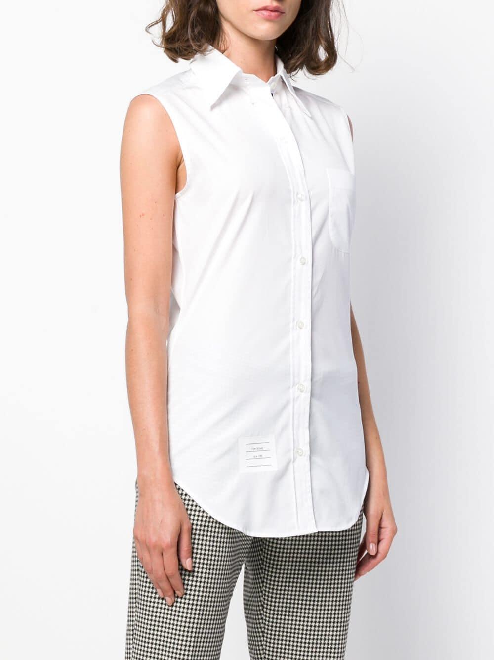 Thom Browne - Classic White Poplin Sleeveless Shirt