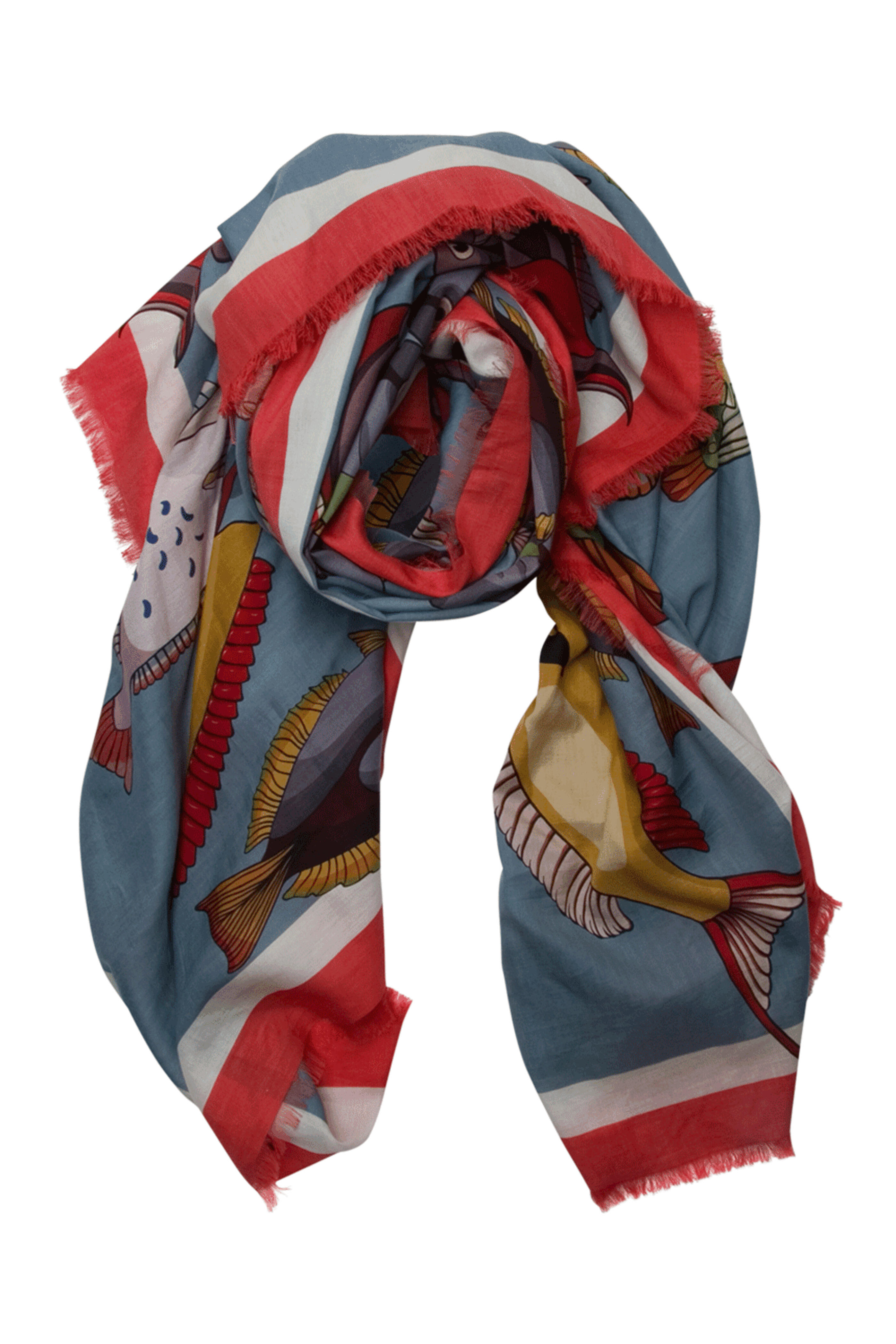 Franco Ferrari - Tabacco Shawl in Avio