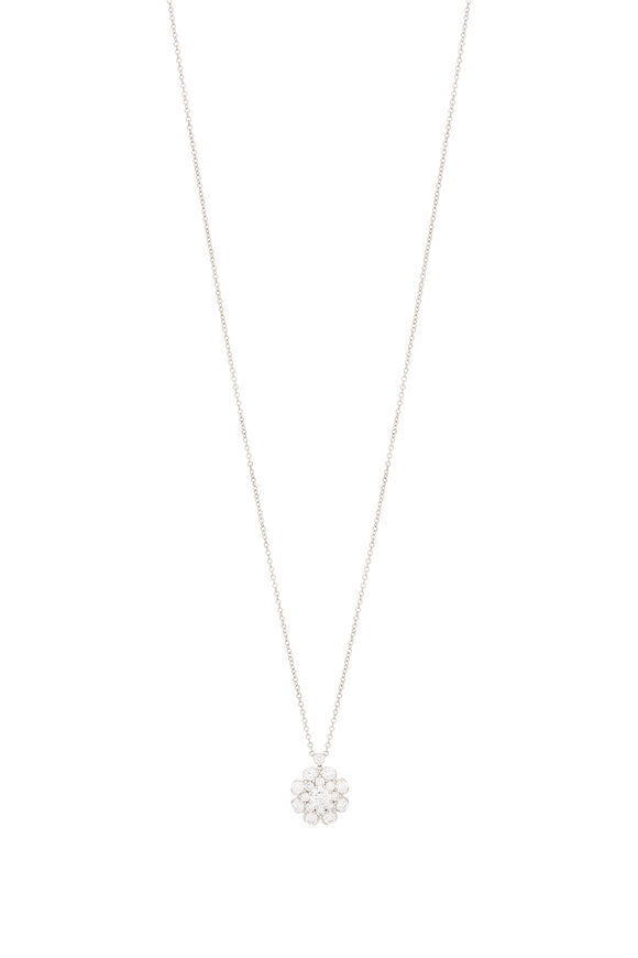 Kwiat Platinum Cluster Double Pendant Necklace