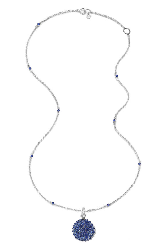 Nam Cho - Detached Sapphire & Diamond Ball Pendant Necklace