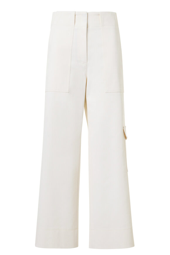 Akris Punto Cliff Cream Straight Leg Crop Cargo Pant - view 1