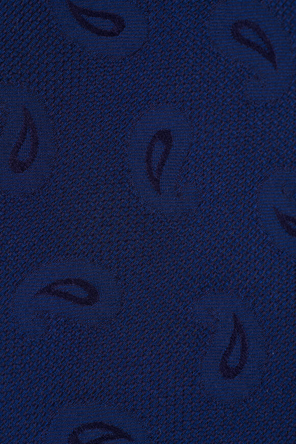 Kiton Navy Blue Paisley Silk Necktie - view 1