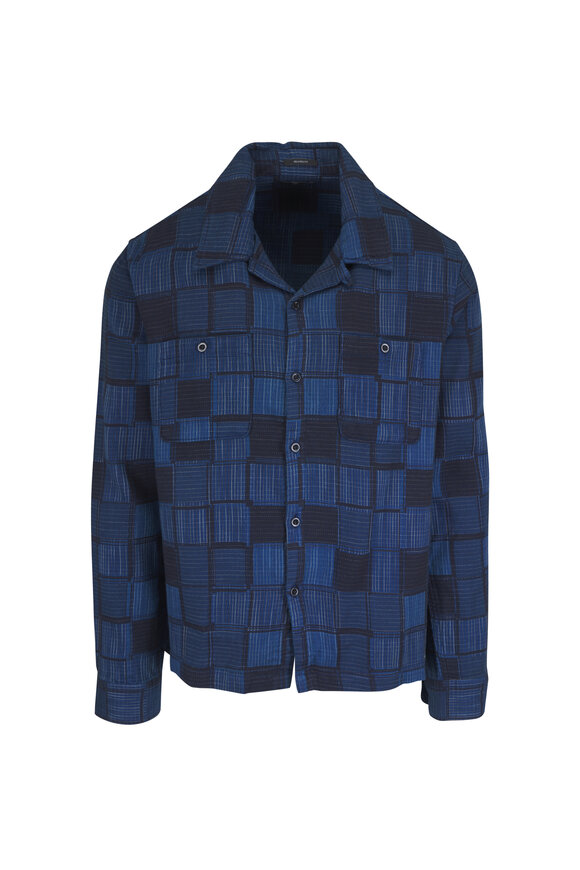 AG Cobalt Cotton Camp Shirt - view 1