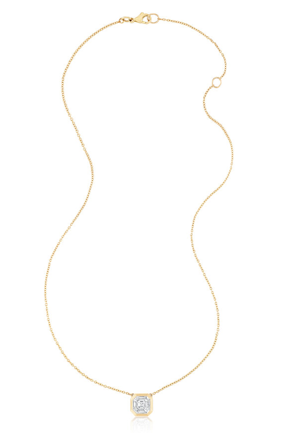 Nam Cho 18k Yellow Gold White Diamond Mosaic Necklace