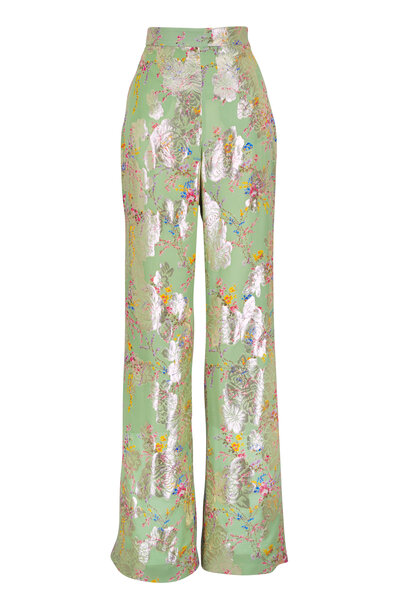 Marni - Green Mini Check Jersey Jacquard Pant | Mitchell Stores
