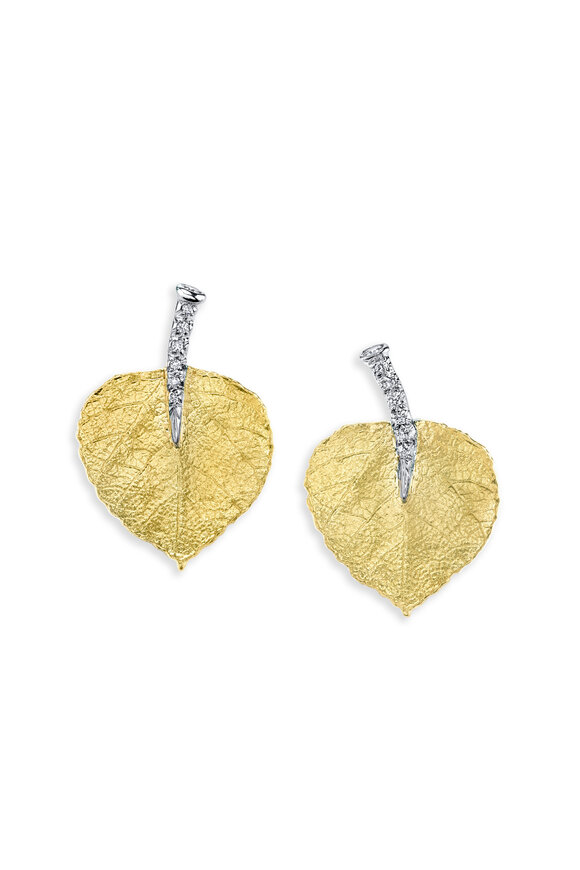 Aaron Henry Small Aspen Leaf Earrings - view 1