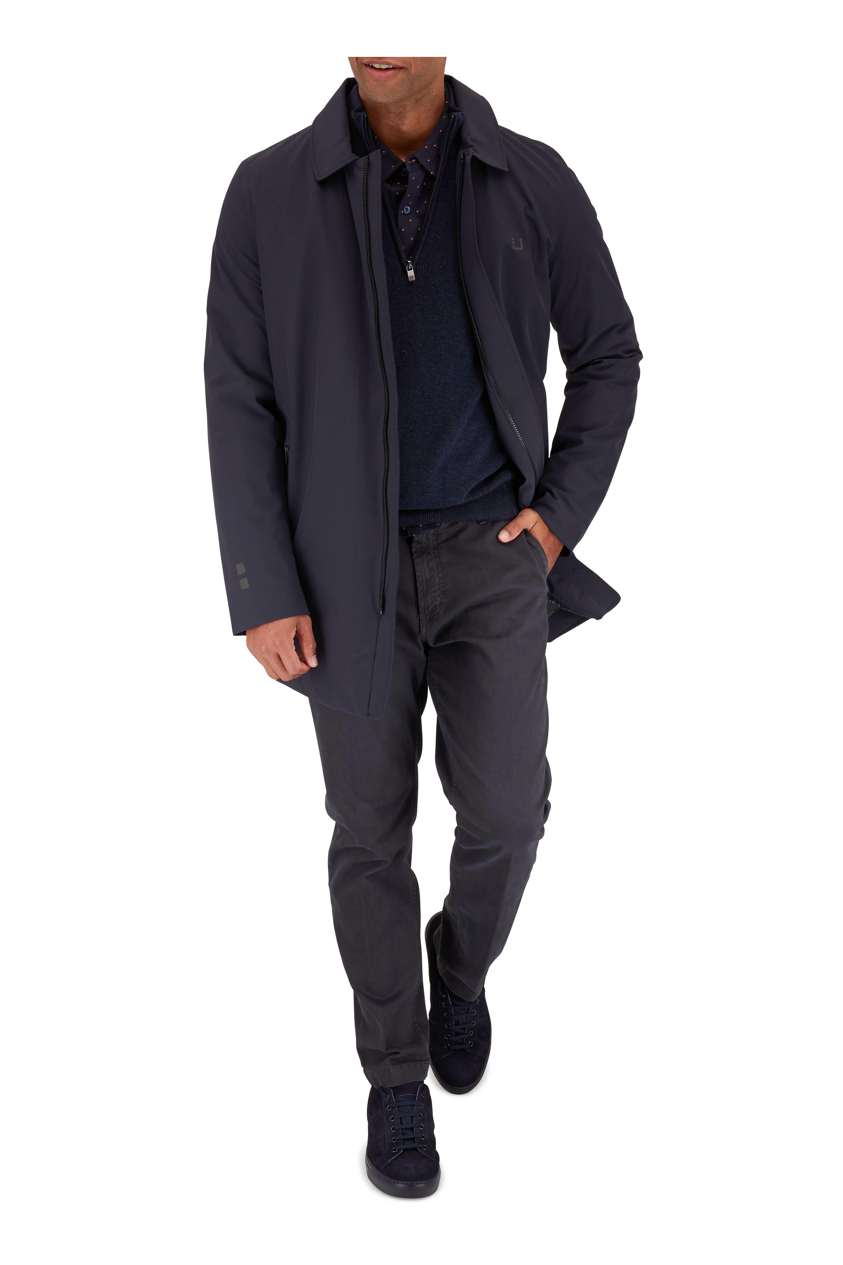 To Boot New York - Cordero Navy Blue Quilted Suede Sneaker