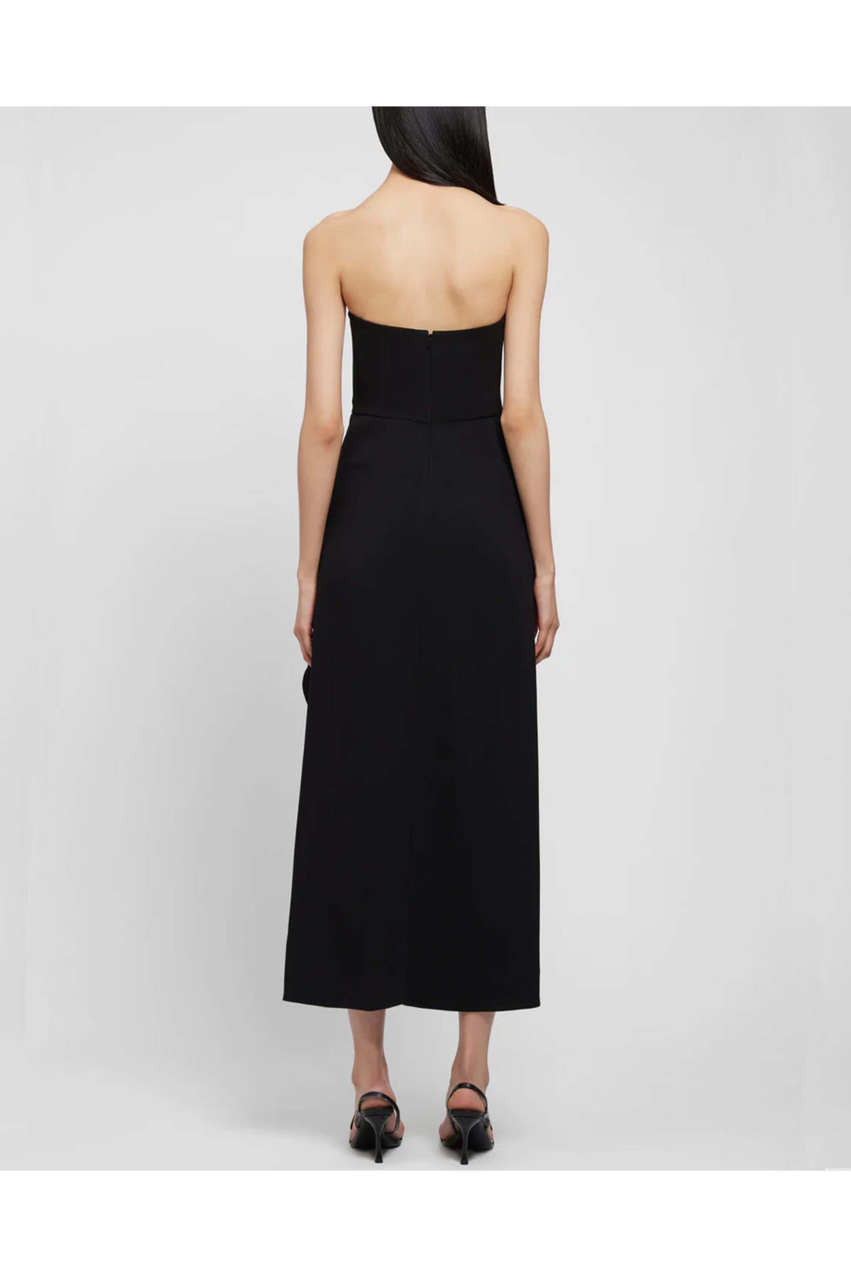 Simkhai - Black Keelan Strapless Bustier Midi Dress
