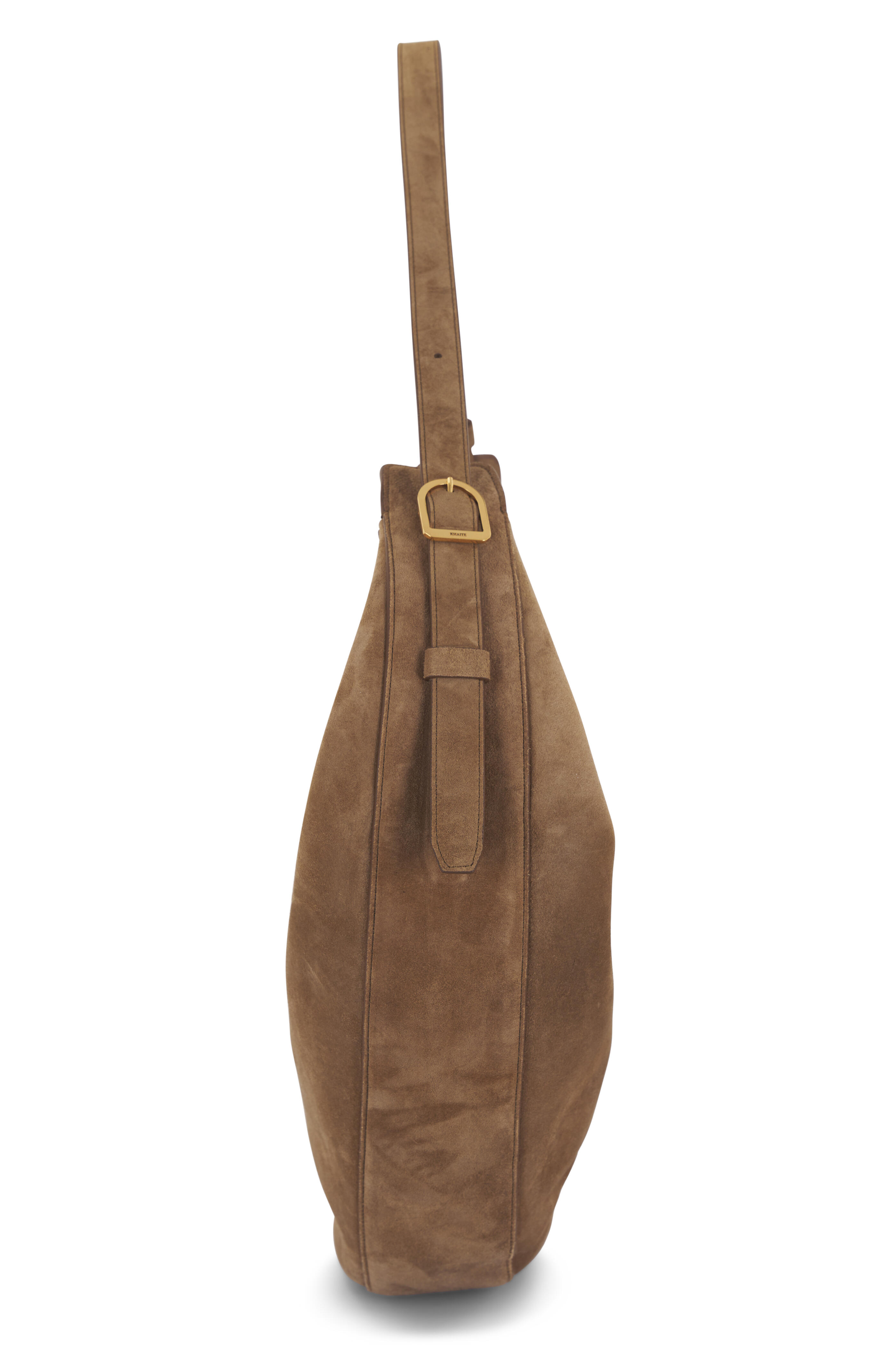 Khaite - Augustina Mud Suede Hobo