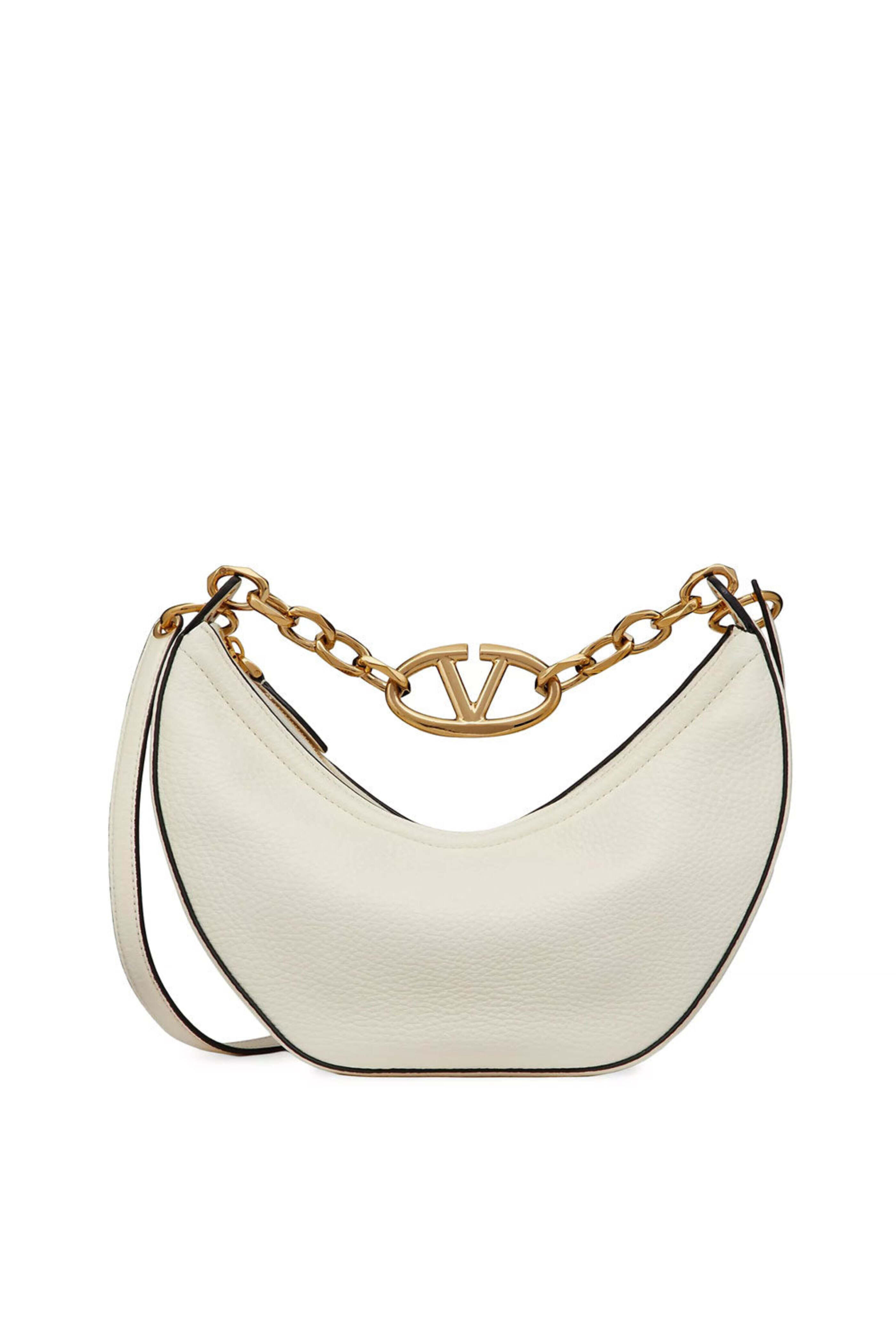 Valentino Garavani - Small Vlogo Moon Hobo Bag in Ivory