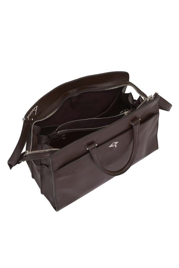 Métier Private Eye Walnut Leather Handbag - view 4
