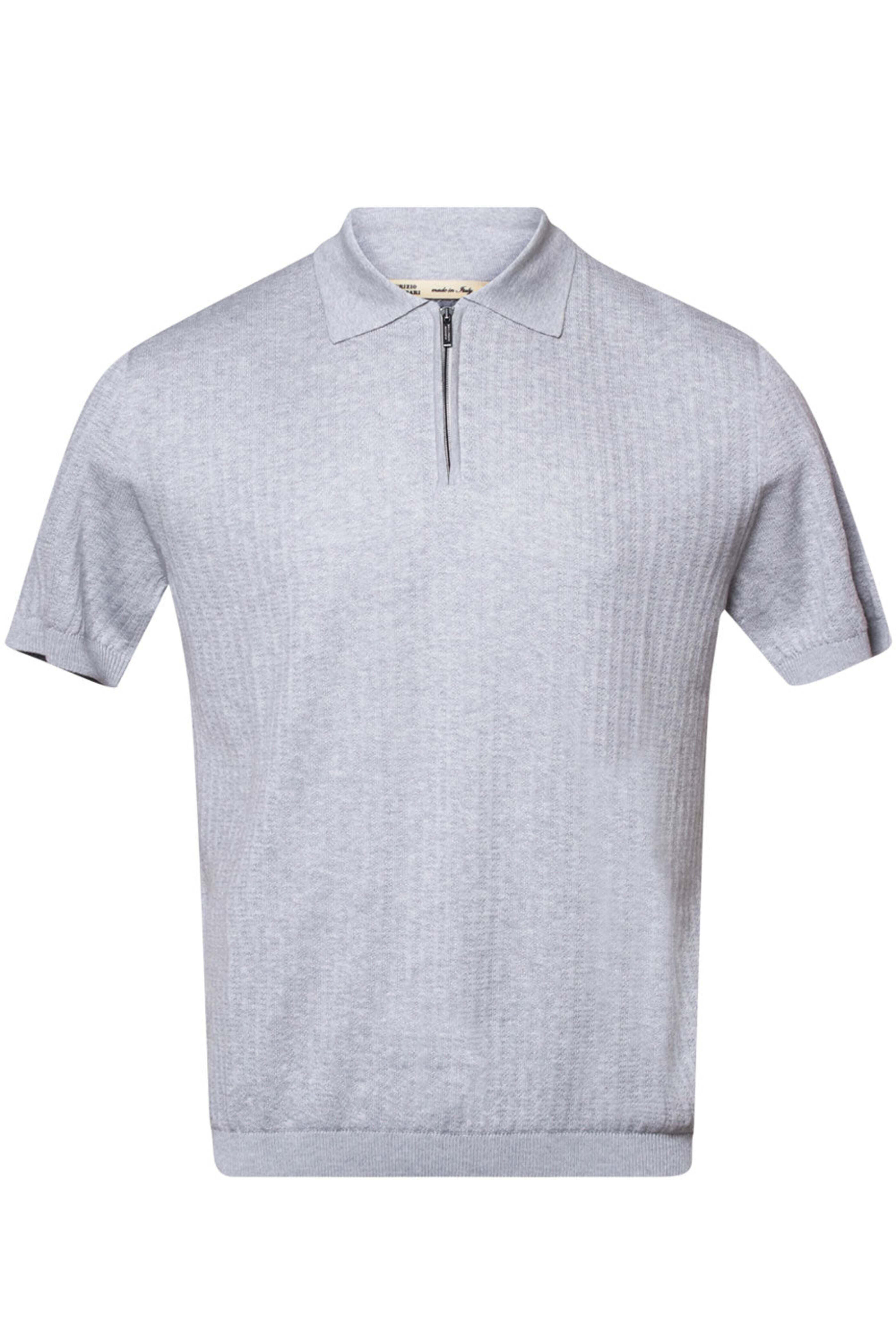 Maurizio Baldassari - Light Gray Quarter Zip Polo
