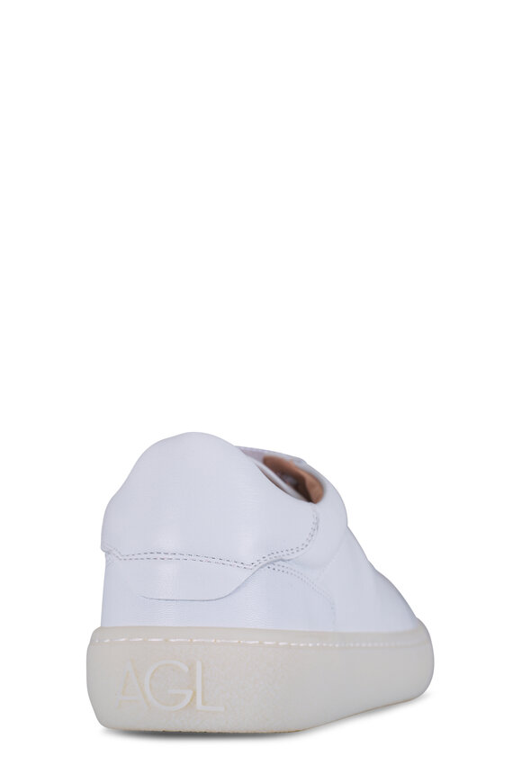 AGL Chewy White Lace Up Leather Sneaker - view 3