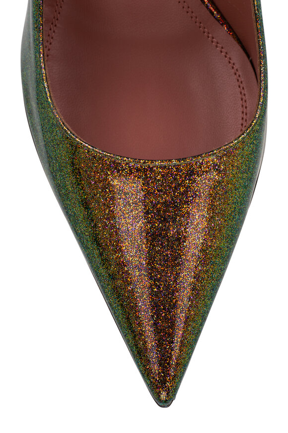 Amina Muaddi - Ami Multicolor Glitter Party Pump, 95mm