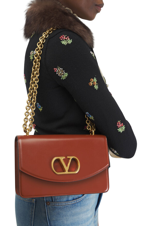 Valentino Garavani - Vain Shiny Leather Shoulder Bag