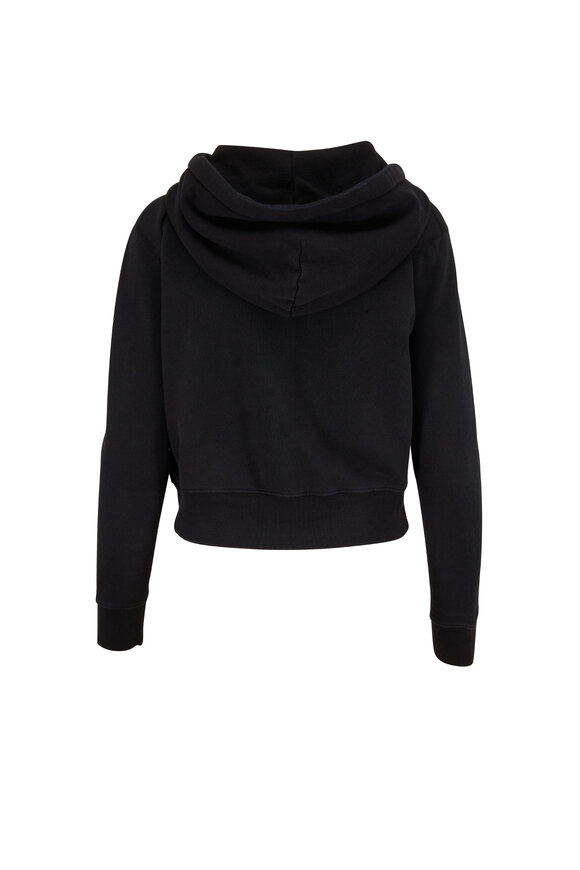 Nili Lotan Callie Washed Black Zip-Up Hoodie - view 3