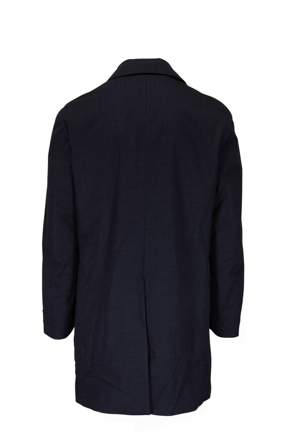 Z Zegna - Navy Wool Trench Coat