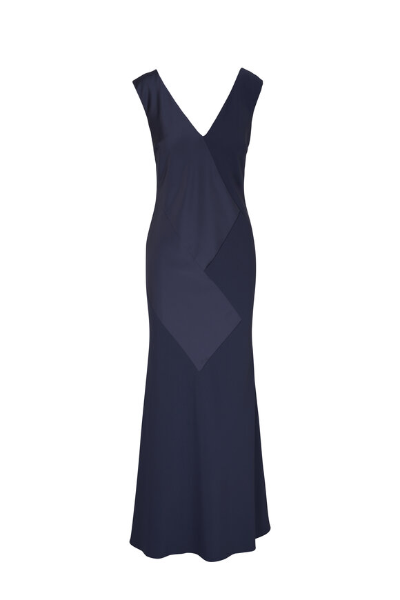 Kiton Sapphire V-Neck Gown 