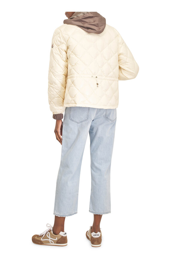 Moncler Lavaret Ivory Short Down Jacket - view 3