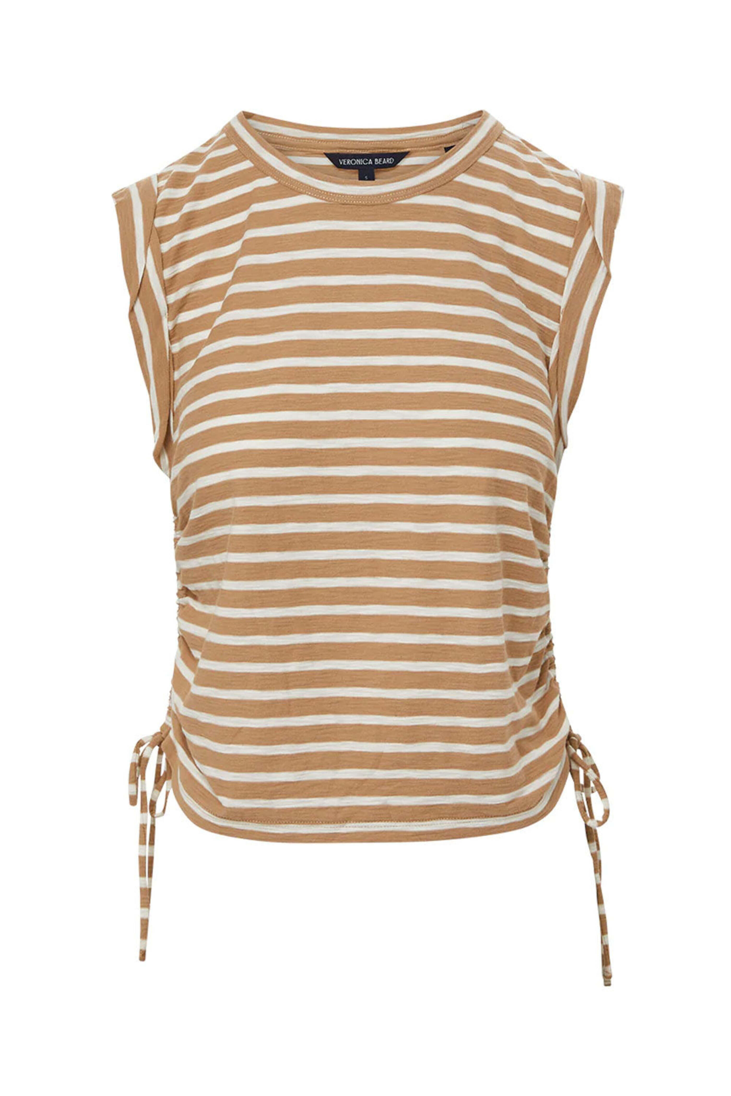 Veronica Beard - Off White and Khaki Vinci Top